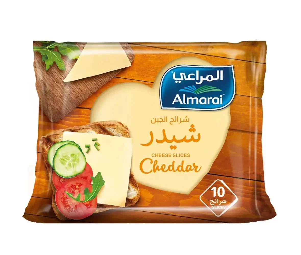 * المراعي جبنة شيدر شرائح كاملة الدسم  برجر  200 جم