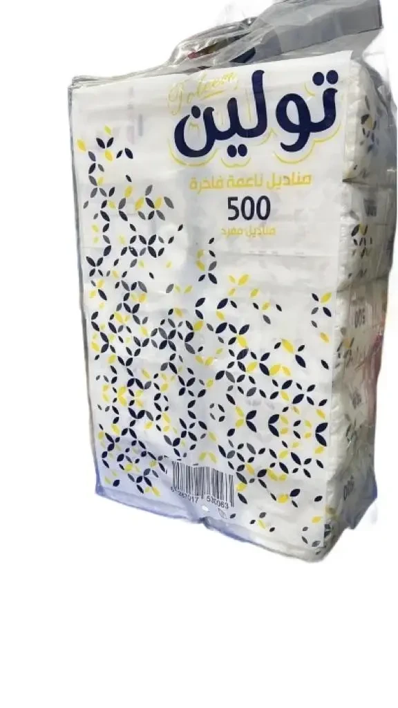 مناديل تولين 500 ورقة مفرد(10عبوات)