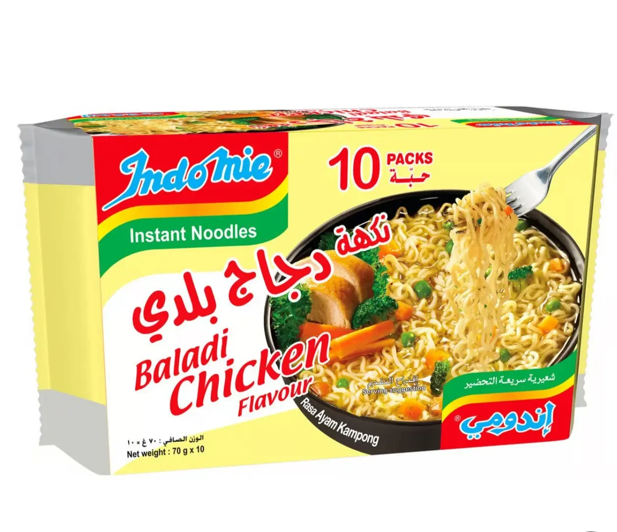 * اندومي نكهة دجاج بلدي  (10 حبات) 70جرام